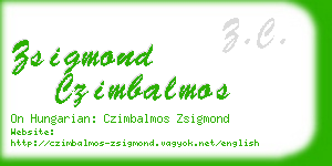 zsigmond czimbalmos business card